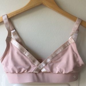 Pale pink silky Adanola sports bra